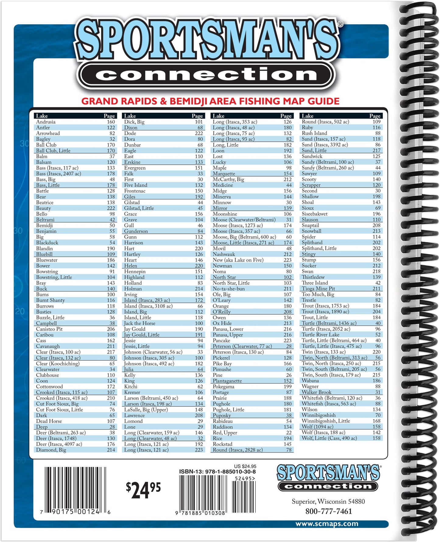 Grand Rapids - Winni & Bemidji Area Fishing Map Guide