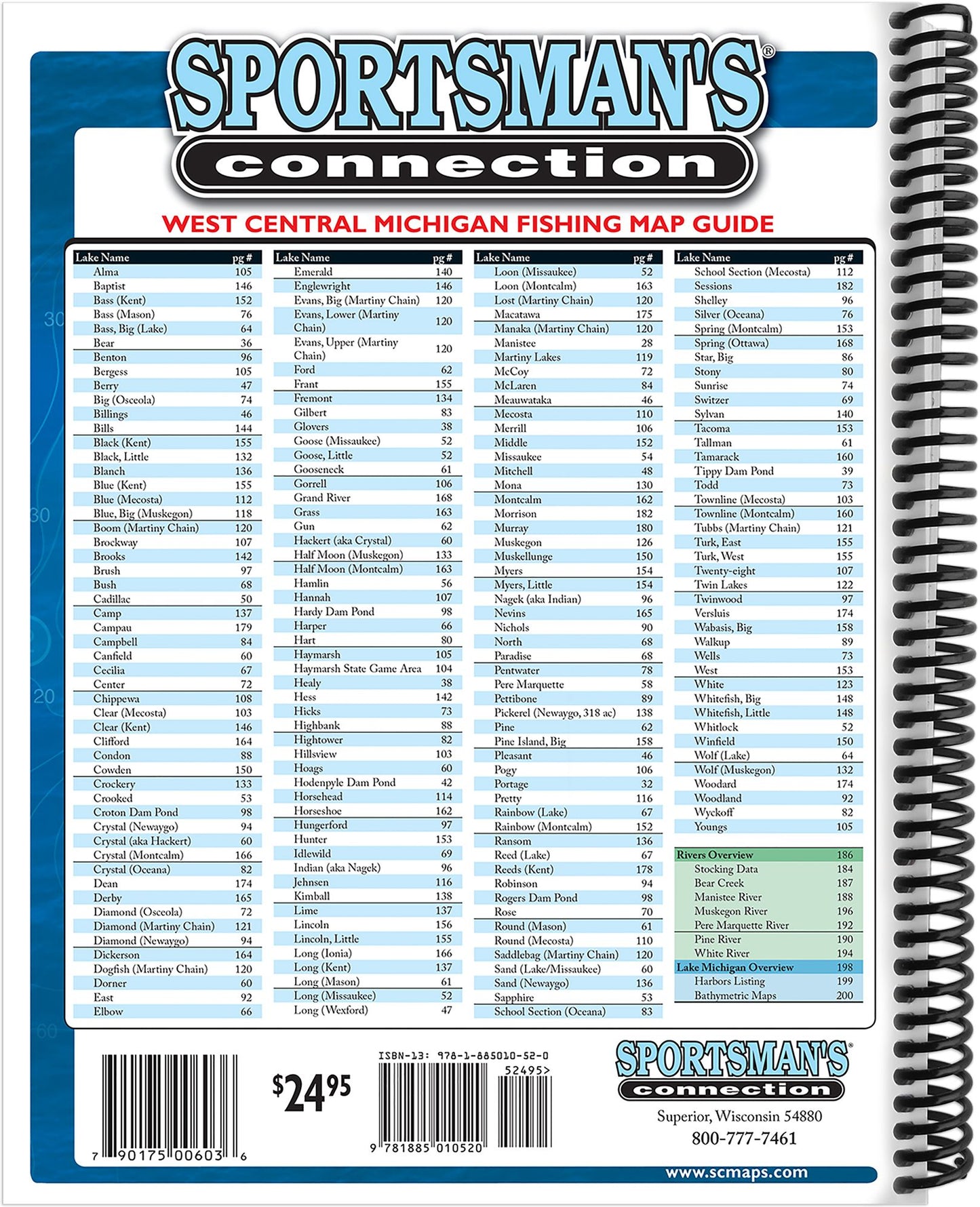 West Central Michigan Fishing Map Guide