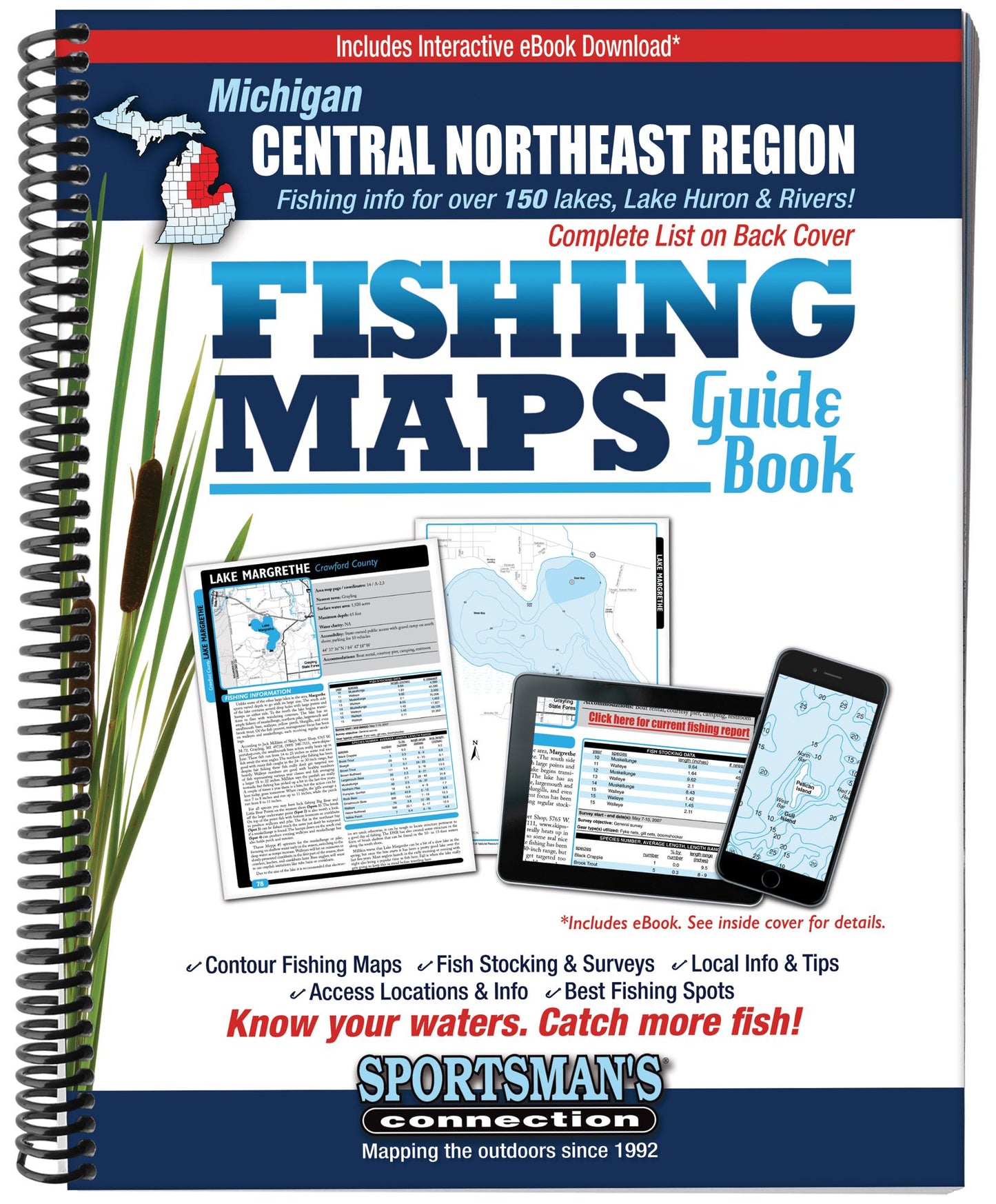 Central Northeast Michigan Fishing Map Guide
