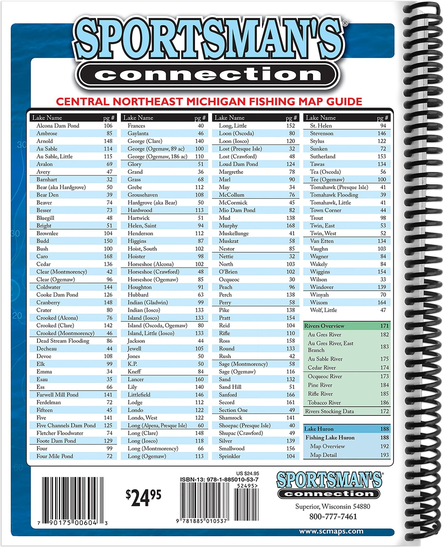 Central Northeast Michigan Fishing Map Guide
