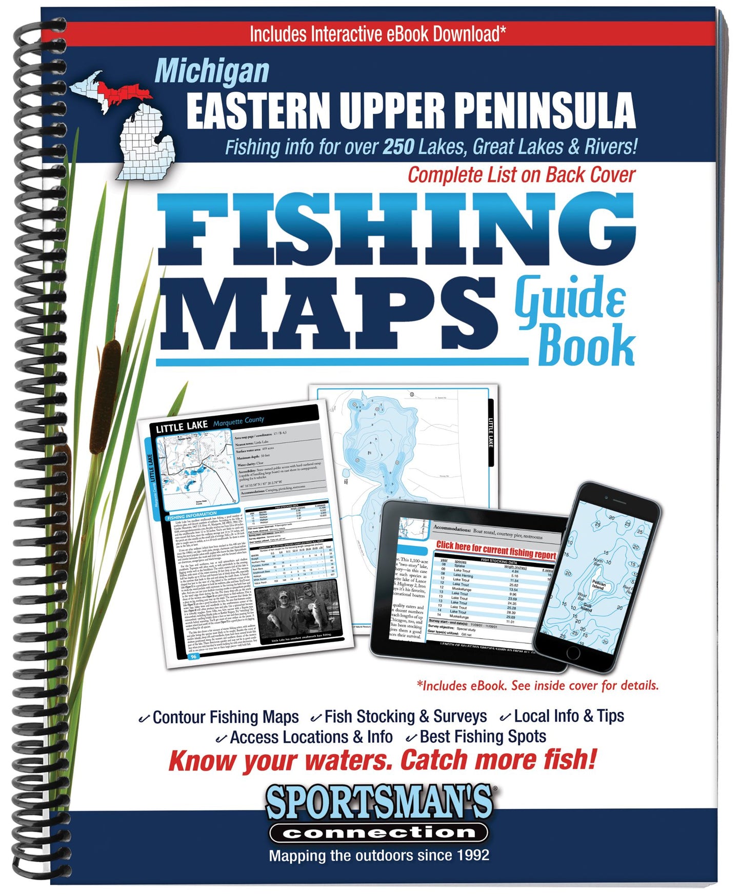 Eastern Upper Peninsula Michigan Fishing Map Guide