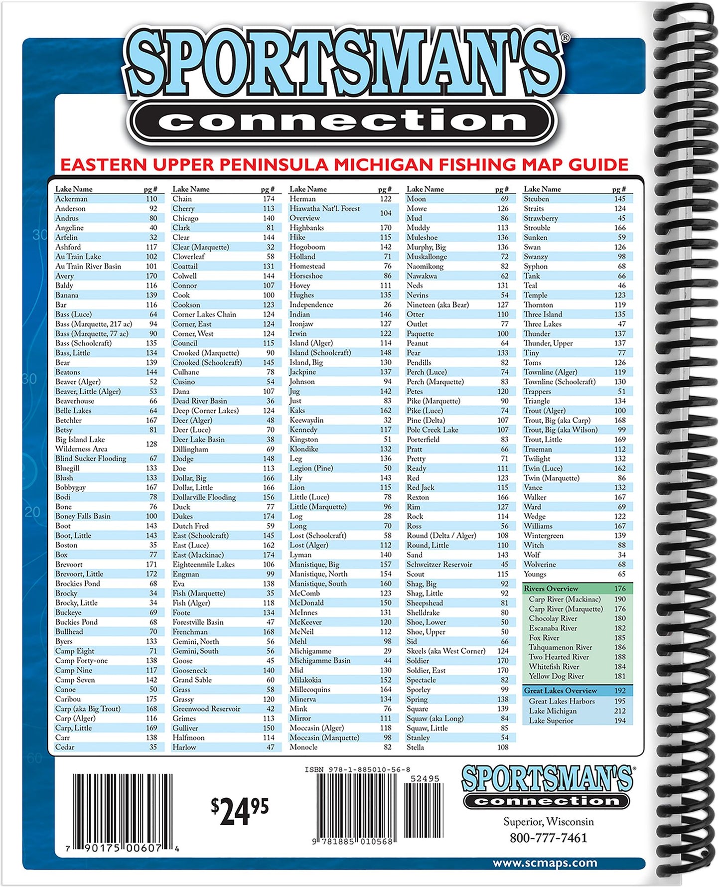 Eastern Upper Peninsula Michigan Fishing Map Guide