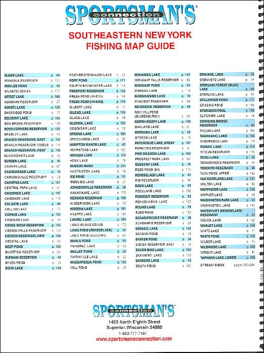 Southeastern New York Fishing Map Guide