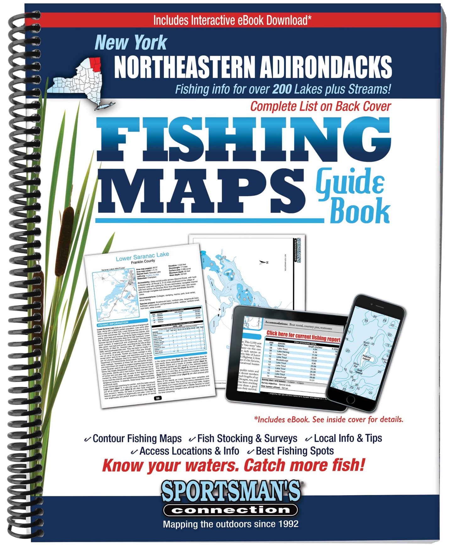 Northeastern Adirondacks New York Fishing Map Guide