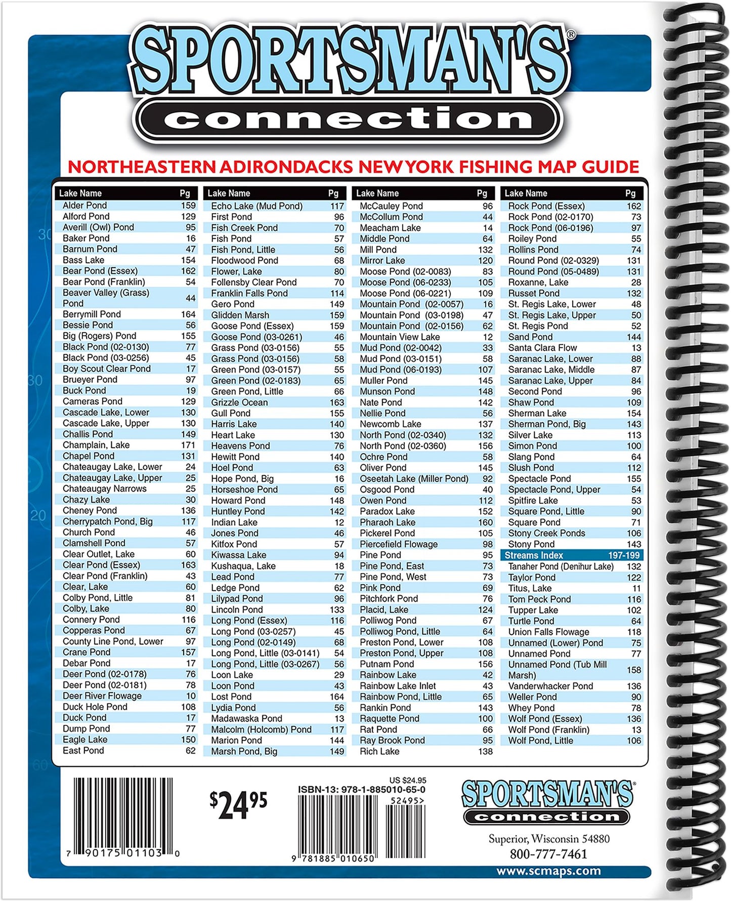 Northeastern Adirondacks New York Fishing Map Guide