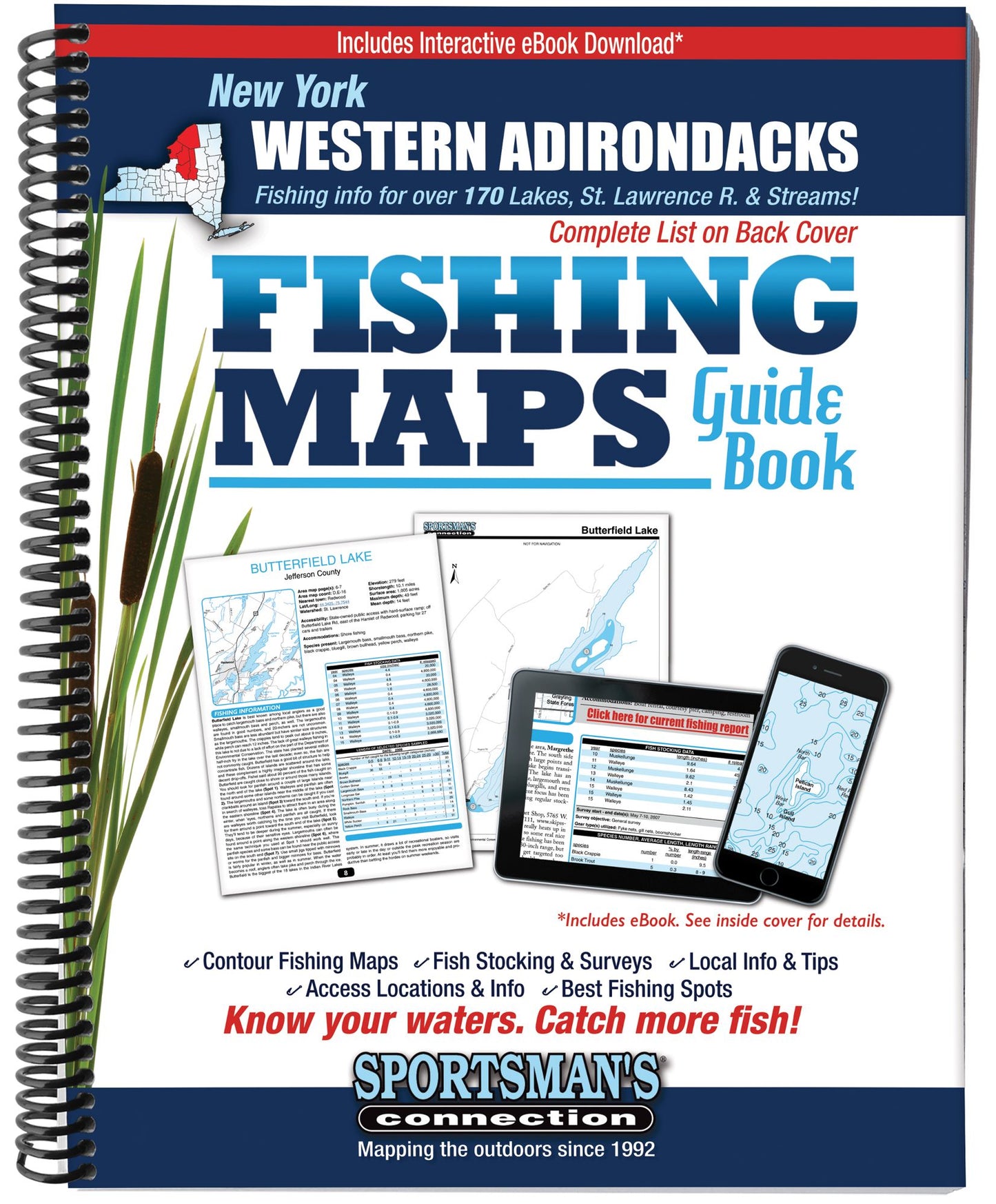 Western Adirondacks New York Fishing Map Guide