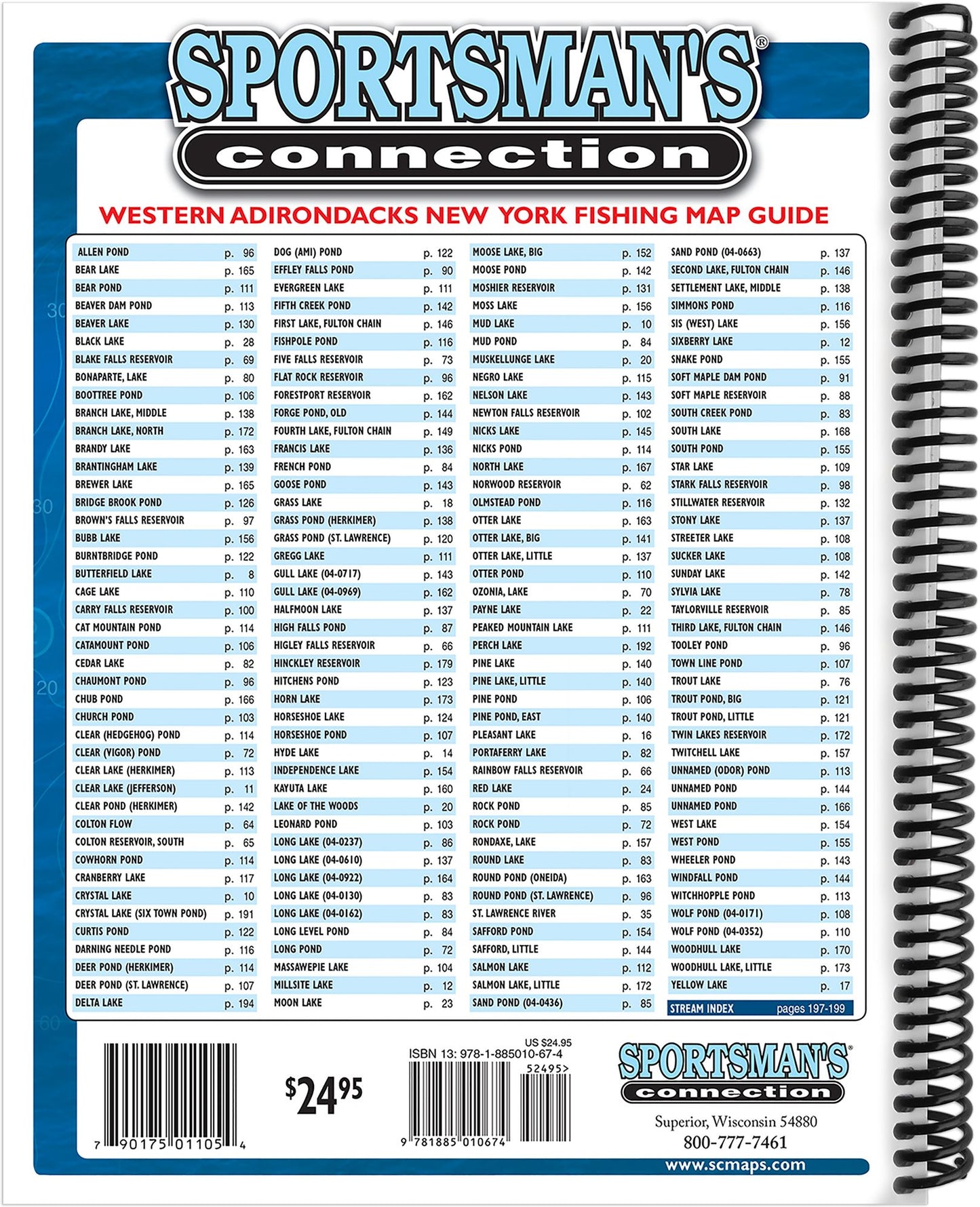 Western Adirondacks New York Fishing Map Guide
