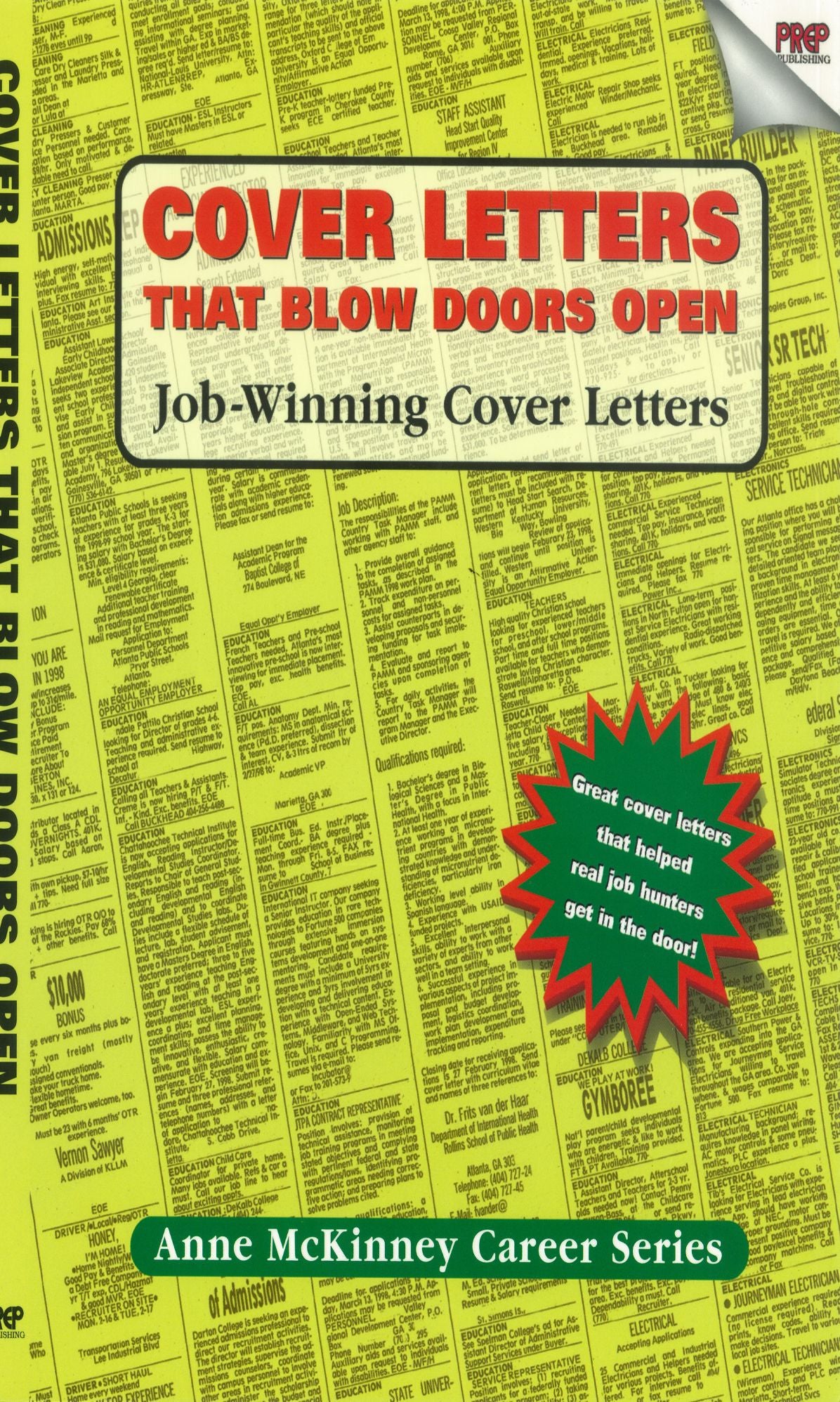 Cover Letters That Blow Doors Open