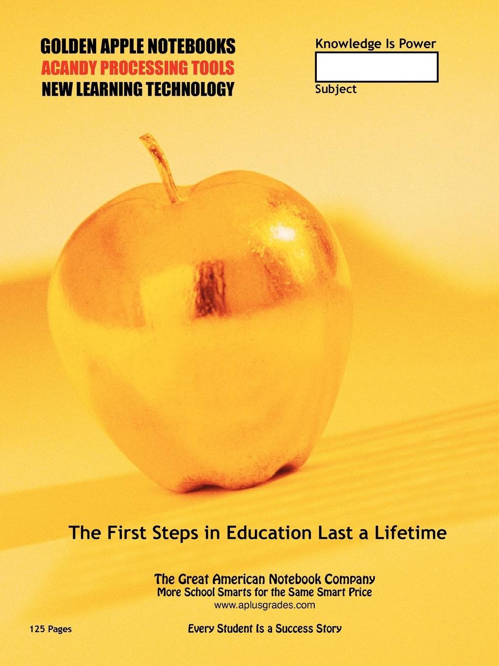 Golden Apple School Notebooks: Mom, I Earned an A Grade Today