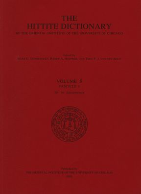 Hittite Dictionary of the Oriental Institute of the University of Chicago: (SA- to Saptamenzu)