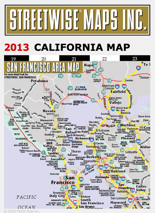 Streetwise California Map - Laminated State Road Map of California - Folding Pocket Size Travel Map (2015)