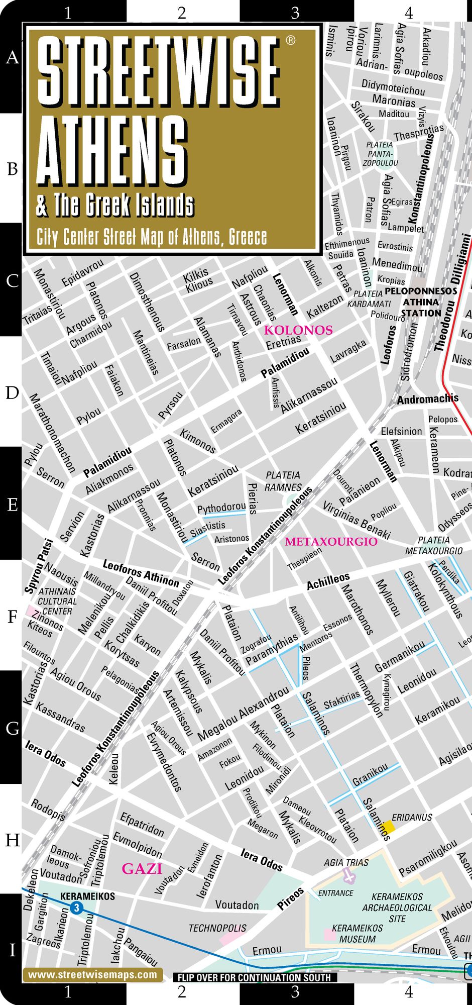 Streetwise Athens Map - Laminated City Center Street Map of Athens, Greece - Folding Pocket Size Travel Map With Metro (2014)