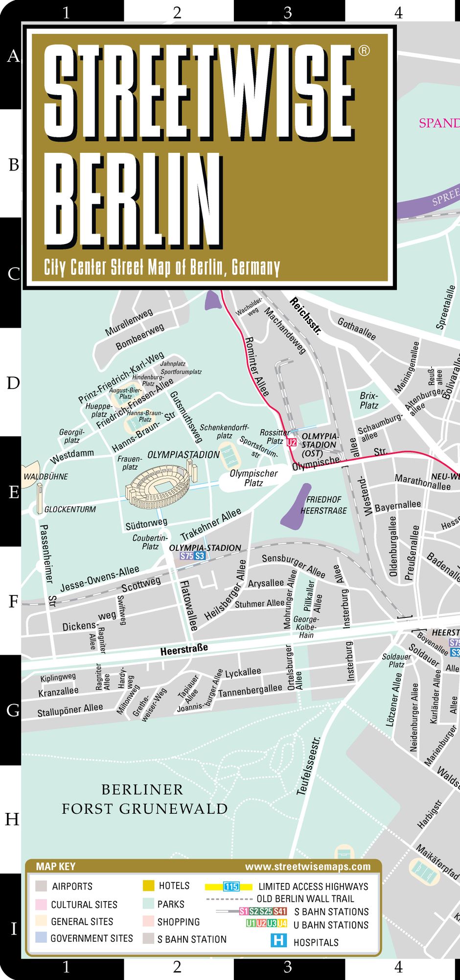 Streetwise Berlin Map - Laminated City Center Street Map of Berlin, Germany - Folding Pocket Size Travel Map With Metro (2015)