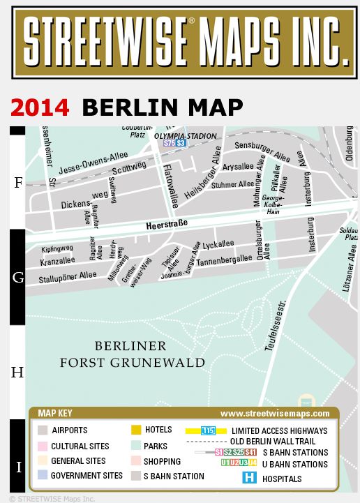 Streetwise Berlin Map - Laminated City Center Street Map of Berlin, Germany - Folding Pocket Size Travel Map With Metro (2015)