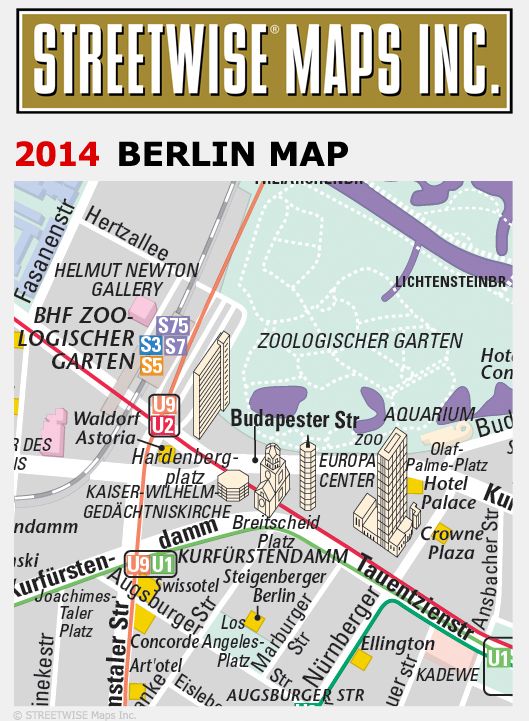 Streetwise Berlin Map - Laminated City Center Street Map of Berlin, Germany - Folding Pocket Size Travel Map With Metro (2015)