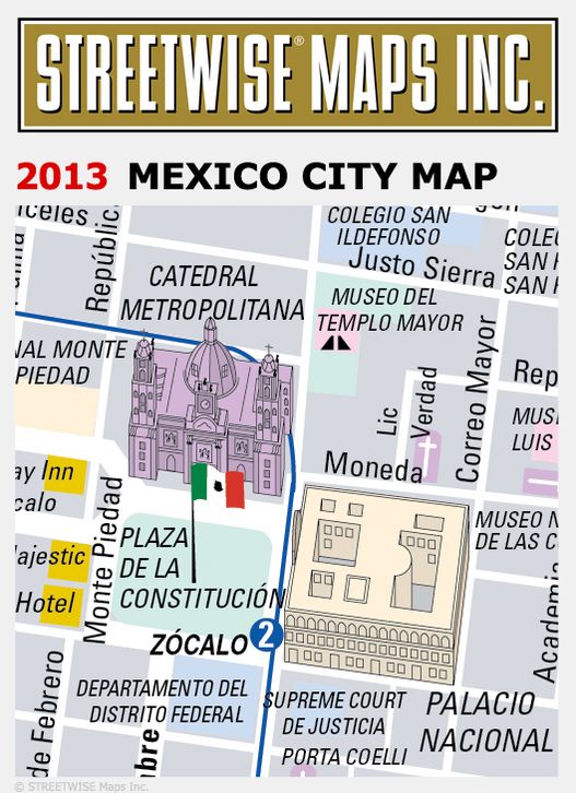 Streetwise Mexico City Map - Laminated City Center Street Map of Mexico City, MX - Folding Pocket Size Travel Map With Metro (2013)