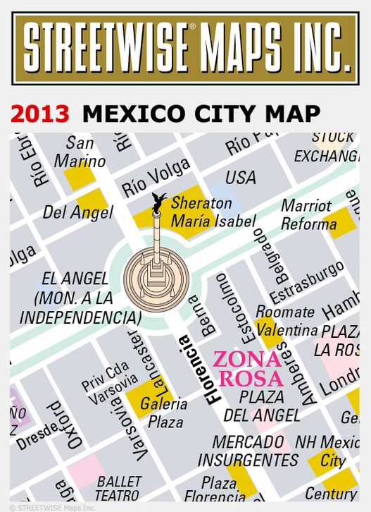 Streetwise Mexico City Map - Laminated City Center Street Map of Mexico City, MX - Folding Pocket Size Travel Map With Metro (2013)