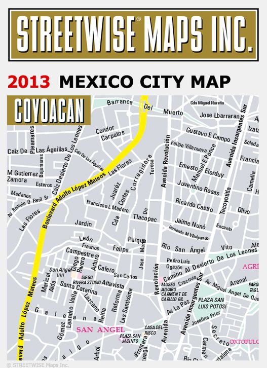 Streetwise Mexico City Map - Laminated City Center Street Map of Mexico City, MX - Folding Pocket Size Travel Map With Metro (2013)