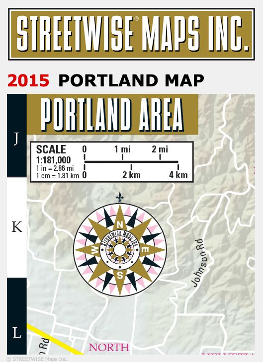 Streetwise Portland Map - Laminated City Center Street Map of Portland, Oregon - Folding Pocket Size Travel Map With Metro (2015)