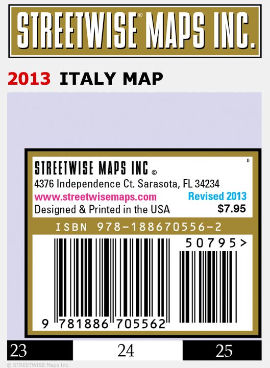 Streetwise Italy Map - Laminated Country Road Map of Italy - Folding Pocket Size Travel Map (2013)