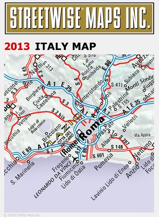 Streetwise Italy Map - Laminated Country Road Map of Italy - Folding Pocket Size Travel Map (2013)