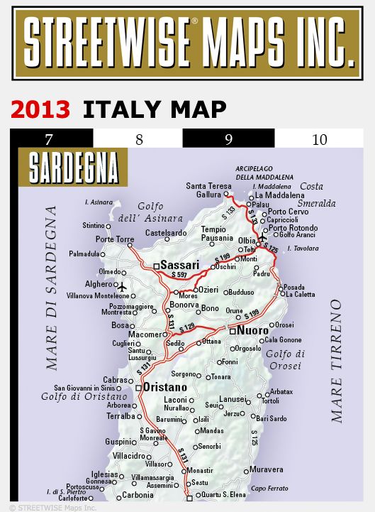Streetwise Italy Map - Laminated Country Road Map of Italy - Folding Pocket Size Travel Map (2013)