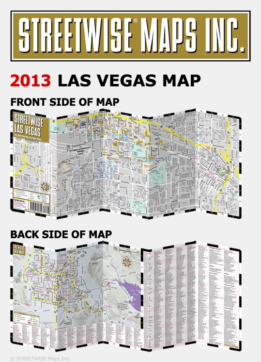 Streetwise Las Vegas Map - Laminated City Center Street Map of Las Vegas, Nevada - Folding Pocket Size Travel Map (2013)