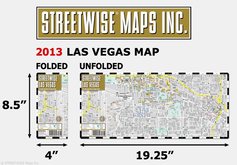 Streetwise Las Vegas Map - Laminated City Center Street Map of Las Vegas, Nevada - Folding Pocket Size Travel Map (2013)