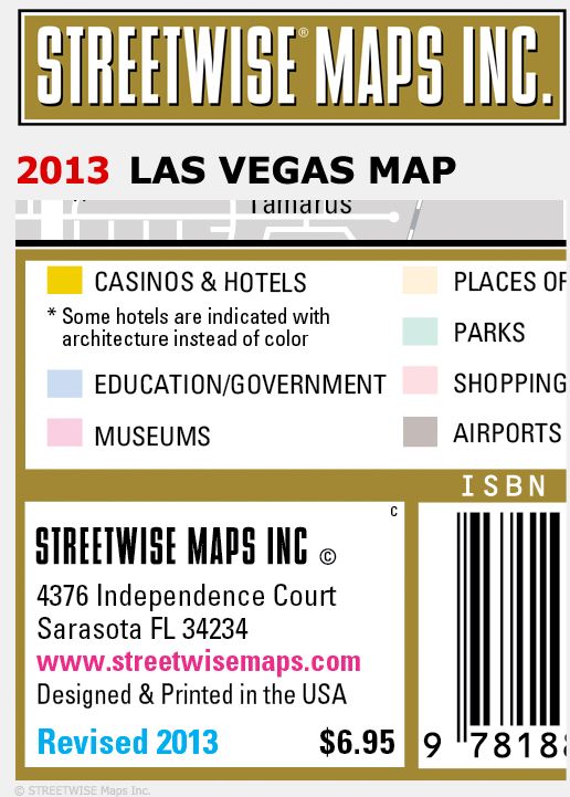 Streetwise Las Vegas Map - Laminated City Center Street Map of Las Vegas, Nevada - Folding Pocket Size Travel Map (2013)