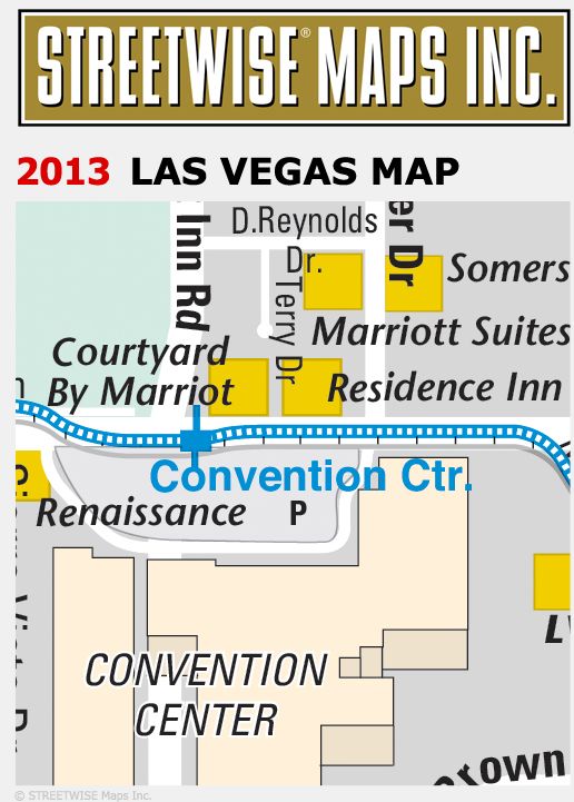 Streetwise Las Vegas Map - Laminated City Center Street Map of Las Vegas, Nevada - Folding Pocket Size Travel Map (2013)
