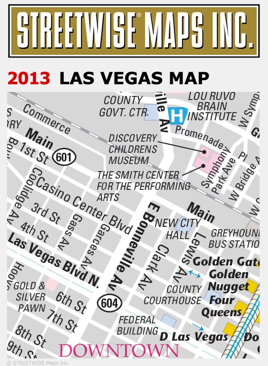 Streetwise Las Vegas Map - Laminated City Center Street Map of Las Vegas, Nevada - Folding Pocket Size Travel Map (2013)