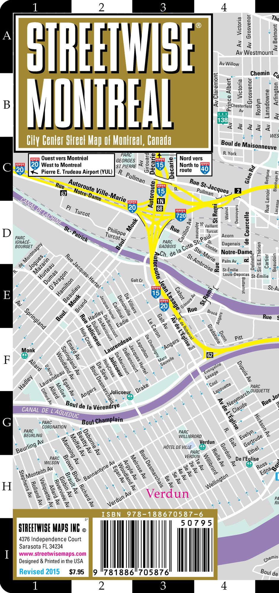 Streetwise Montreal Map - Laminated City Center Street Map of Montreal, Canada - Folding Pocket Size Travel Map With Metro (2015)