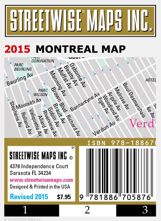 Streetwise Montreal Map - Laminated City Center Street Map of Montreal, Canada - Folding Pocket Size Travel Map With Metro (2015)