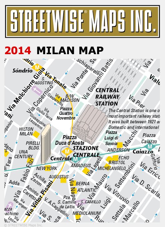 Streetwise Milan Map - Laminated City Center Street Map of Milan, Italy - Folding Pocket Size Travel Map With Metro (2014)