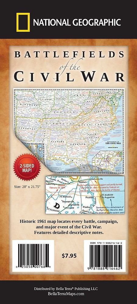 Battlefields of the Civil War Map