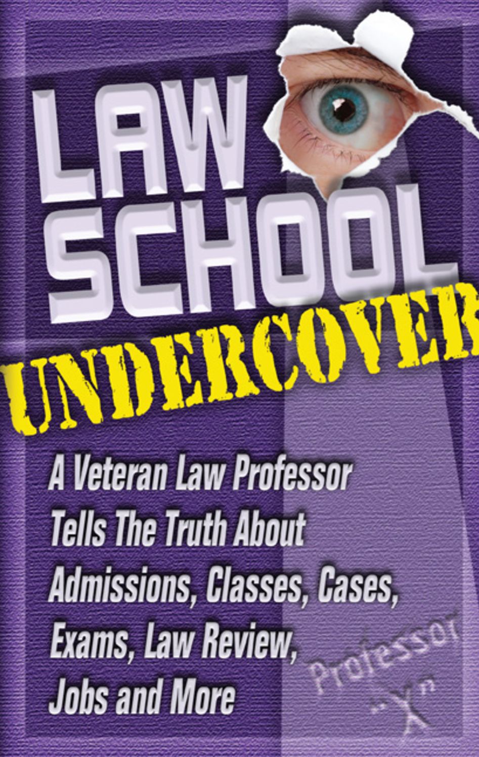 Law School Undercover: A Veteran Law Professor Tells The Truth About Admissions, Classes, Cases, Exams, Law Review, Jobs, and More