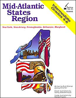 Mid-Atlantic States Region: Intermediate Grades 4-6: New York, New Jersey, Pennsylvania, Deleware, Maryland