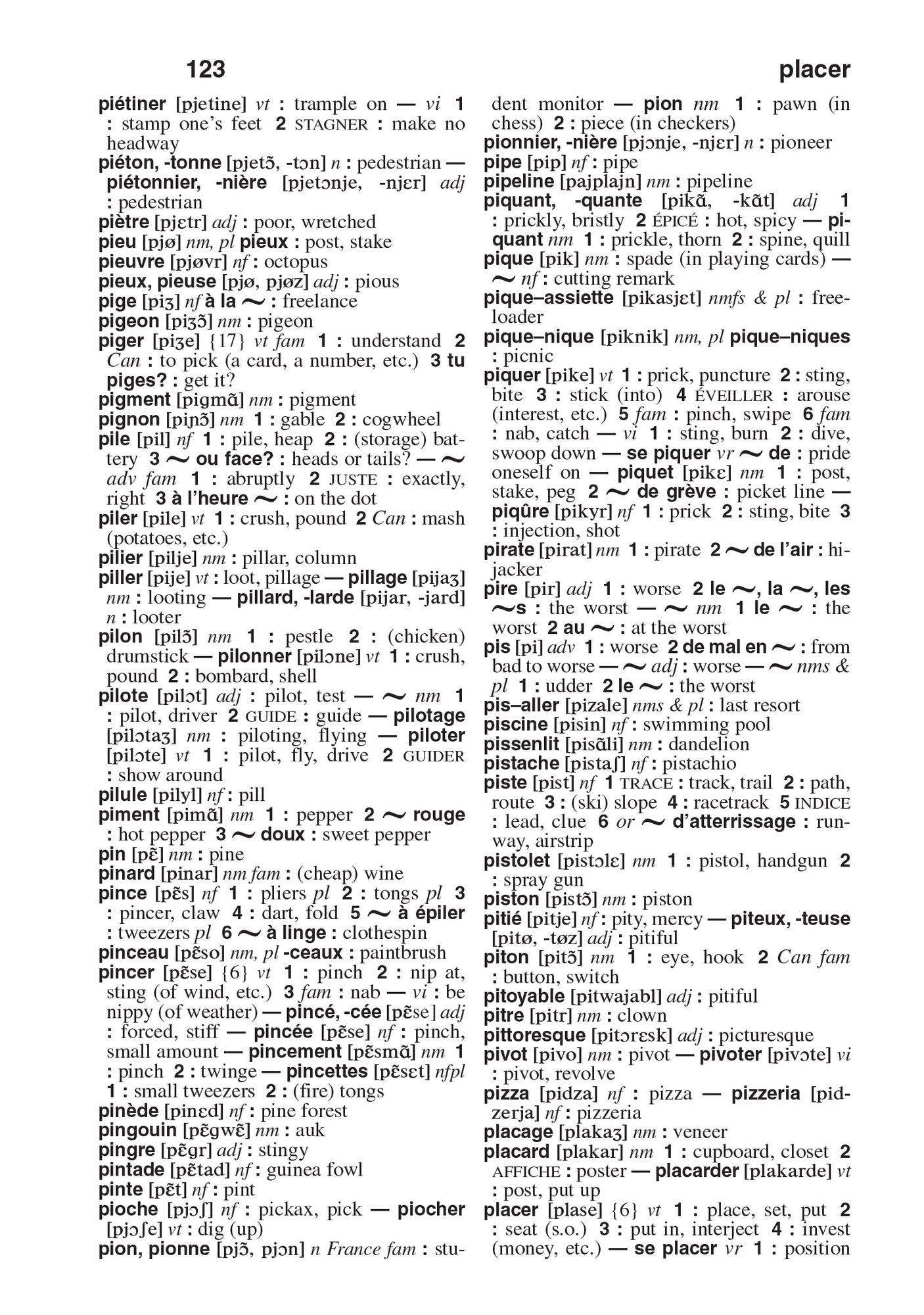 Webster's French-English Dictionary