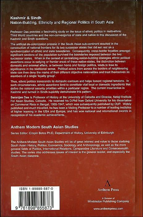 Kashmir and Sindh: Nation-Building, Ethnicity and Regional Politics in South Asia