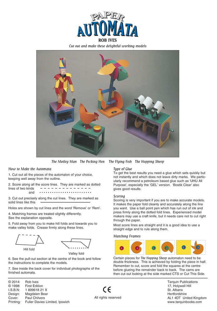 Paper Automata: Four Working Models to Cut out and Glue Together