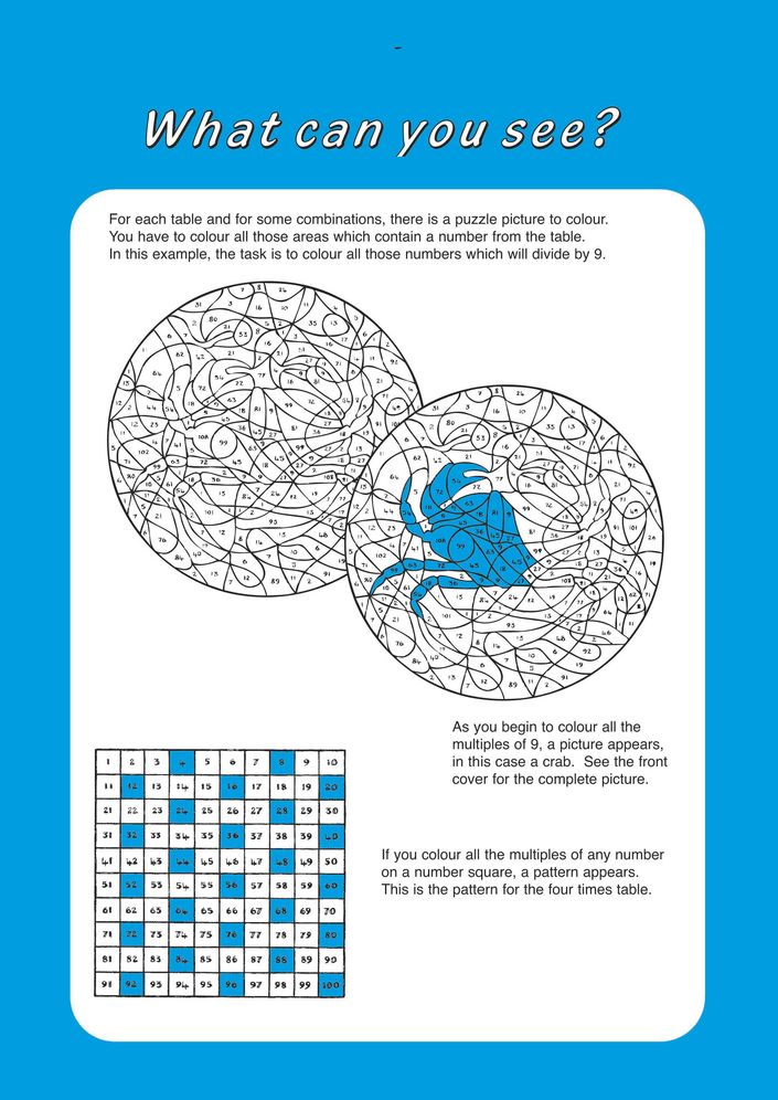 Second Multiplication Tables Colouring Book