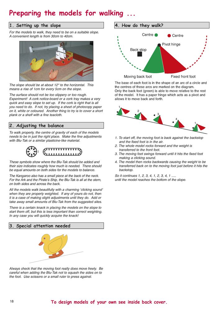 Walking Automata: A Collection of Self-Moving Models to Cut out and Make