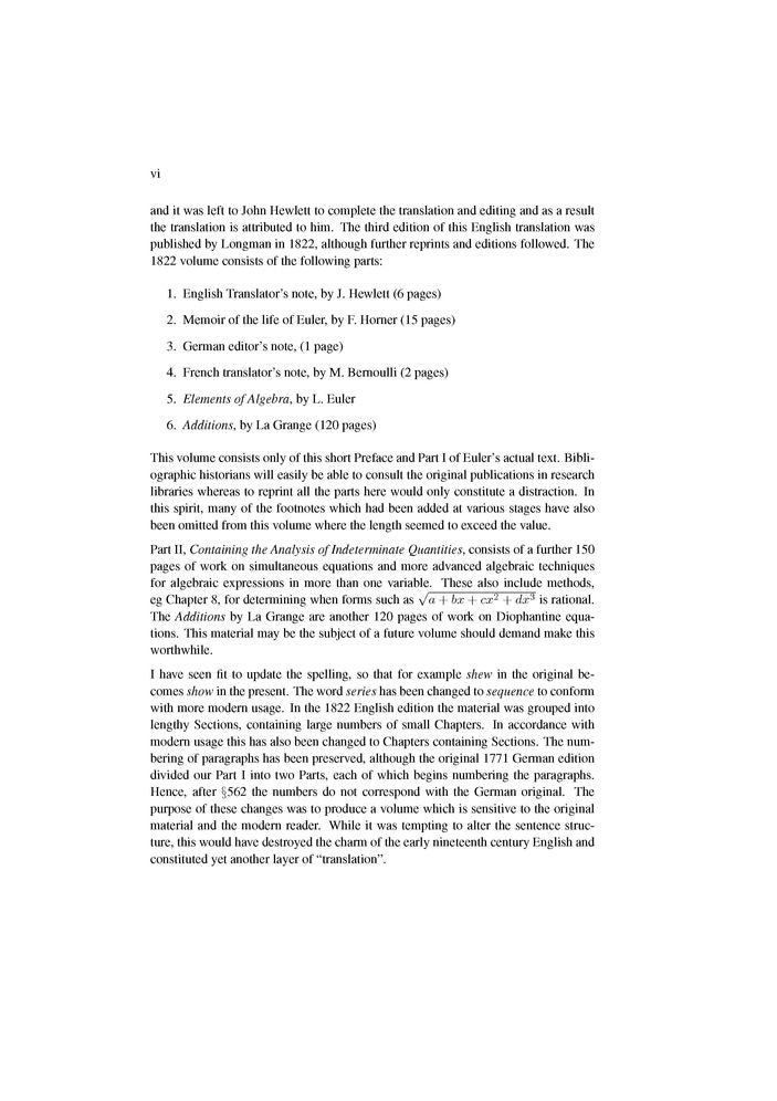 Elements of Algebra