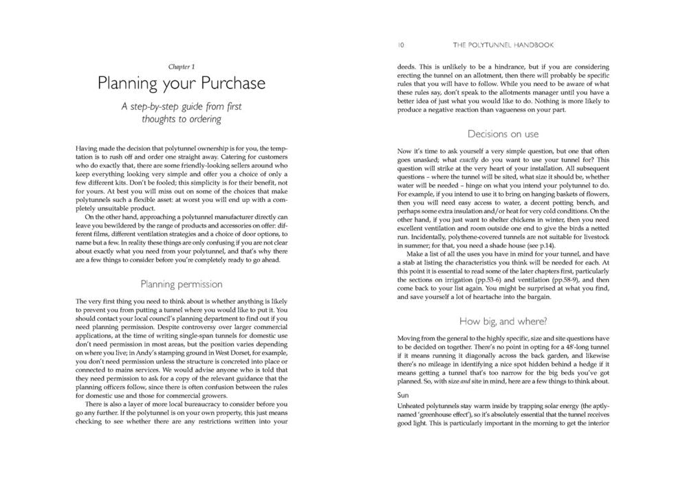The Polytunnel Handbook: Planning/Siting/Erecting/Using/Maintaining