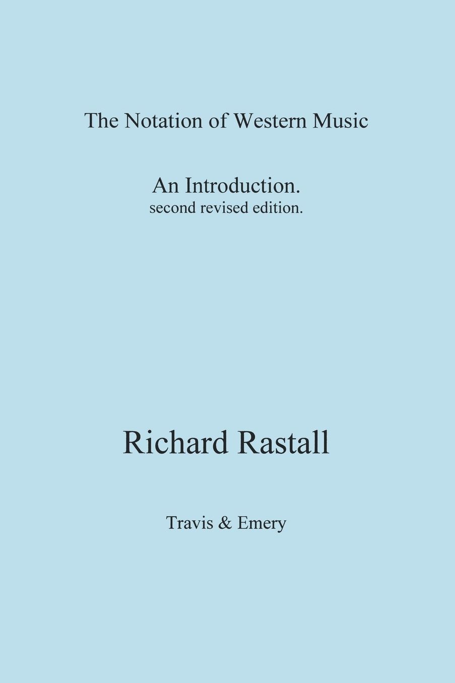 The Notation Of Western Music