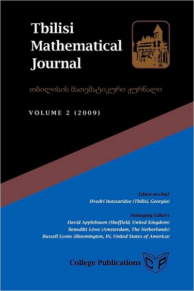 Tbilisi Mathematical Journal Volume 2 (2009)