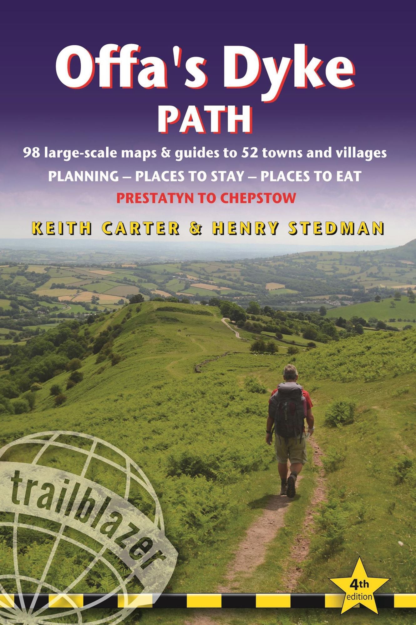 Offa's Dyke Path: British Walking Guide with 98 Large-Scale Walking Maps, Places to Stay, Places to Eat