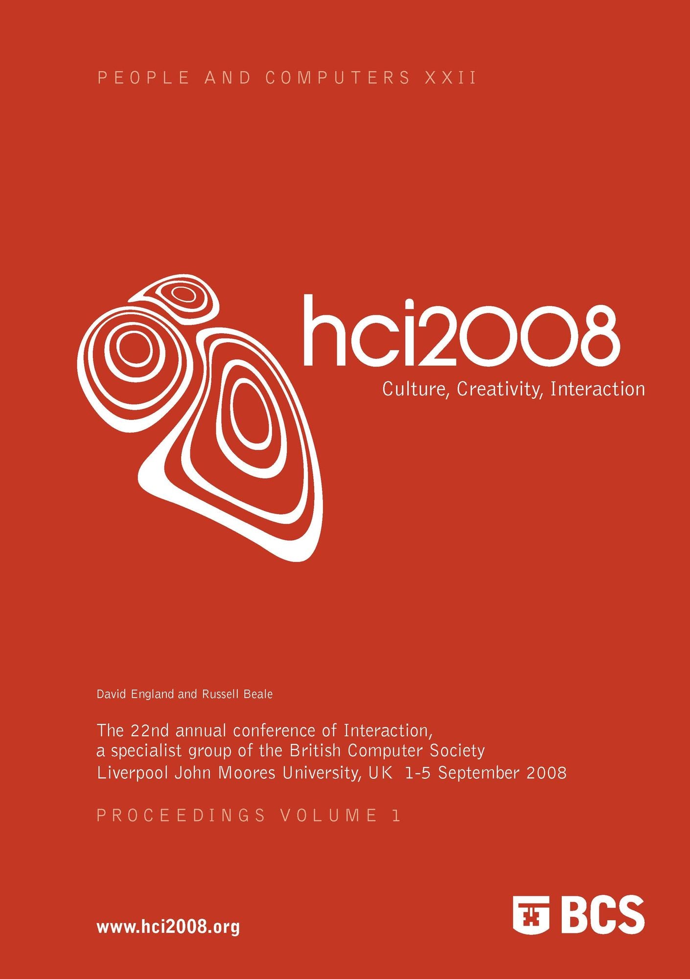 Proceedings Of Hci 2008 (Vol. 1) - Culture, Creativity, Interaction