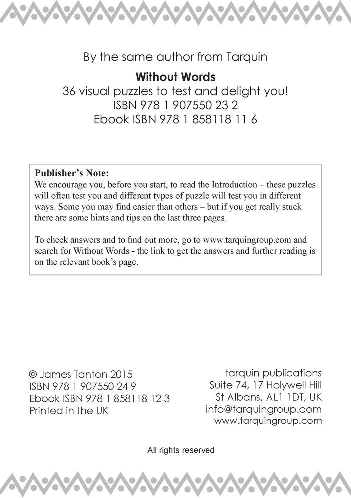 More Without Words: Mathematical puzzles to confound and delight