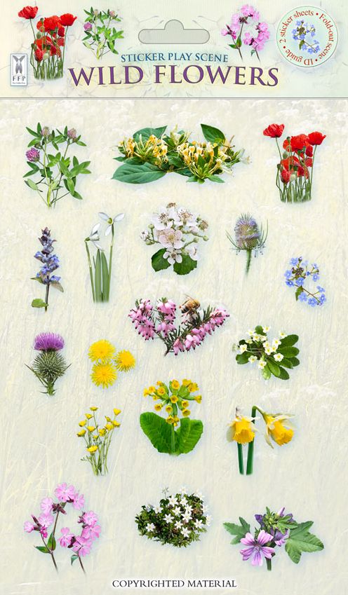 Sticker Play Scene: Wild Flowers